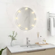 Lustra - vidaXL Lustro ścienne z oświetleniem LED okrągłe szkło - Lustro ścienne z oświetleniem LED - Lustro ścienne z oświetleniem LED - Lustro ścienne - Lustro do sypialni - miniaturka - grafika 1