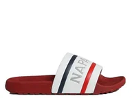 Klapki i japonki męskie - Klapki męskie Napapijri NP0A4GTV02Y STREAM SLIDE Czerwone - miniaturka - grafika 1
