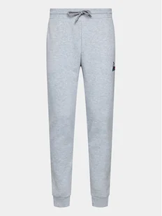Le Coq Sportif Spodnie dresowe 2310346 Szary Slim Fit - Spodnie sportowe męskie - miniaturka - grafika 1