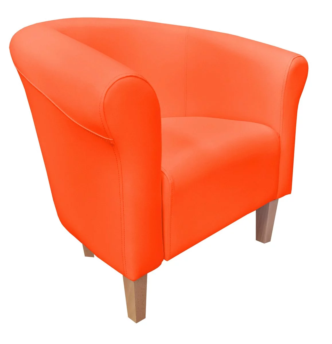ATOS Fotel Milo D20 pomarańczowy nogi 15 buk