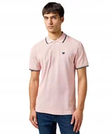 Koszulki męskie - Koszulka Wrangler POLO SHIRT 112362688 Silver Pink M - miniaturka - grafika 1