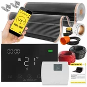 Ogrzewanie podłogowe - Folia grzewcza na podczerwień MISSION AIR Black Silver PTC 160W/m2 18m2  szer. 100cm + regulator Gemini Czarny | Bezpłatny transport - miniaturka - grafika 1