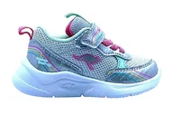 Buty dla chłopców - KangaROOS Sneakersy dla chłopców i dziewczynek K-NY Peppa EV, srebrne/stokrotki różowe, 28 EU, Srebrna stokrotka różowa, 28 EU - miniaturka - grafika 1