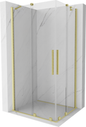 Kabiny prysznicowe - Mexen Velar Duo kabina prysznicowa rozsuwana 90x80 cm, transparent, złota szczotkowana - 871-090-080-02-55 - miniaturka - grafika 1