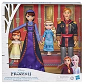 Lalki dla dziewczynek - KRAINA LODU FROZEN RODZINA KRÓLEWSKA zestaw 4 lalek Anna Elsa z rodzicami - miniaturka - grafika 1