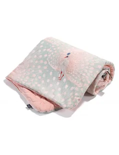 La millou narzutka przedszkolaka slim velvet (royal peacock powder pink) - Koce i narzuty dla dzieci - miniaturka - grafika 1