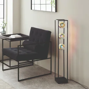 Nowoczesna lampa podłogowa Lumina z eleganckimi szklanymi kloszami - Oprawy, klosze i abażury - miniaturka - grafika 1