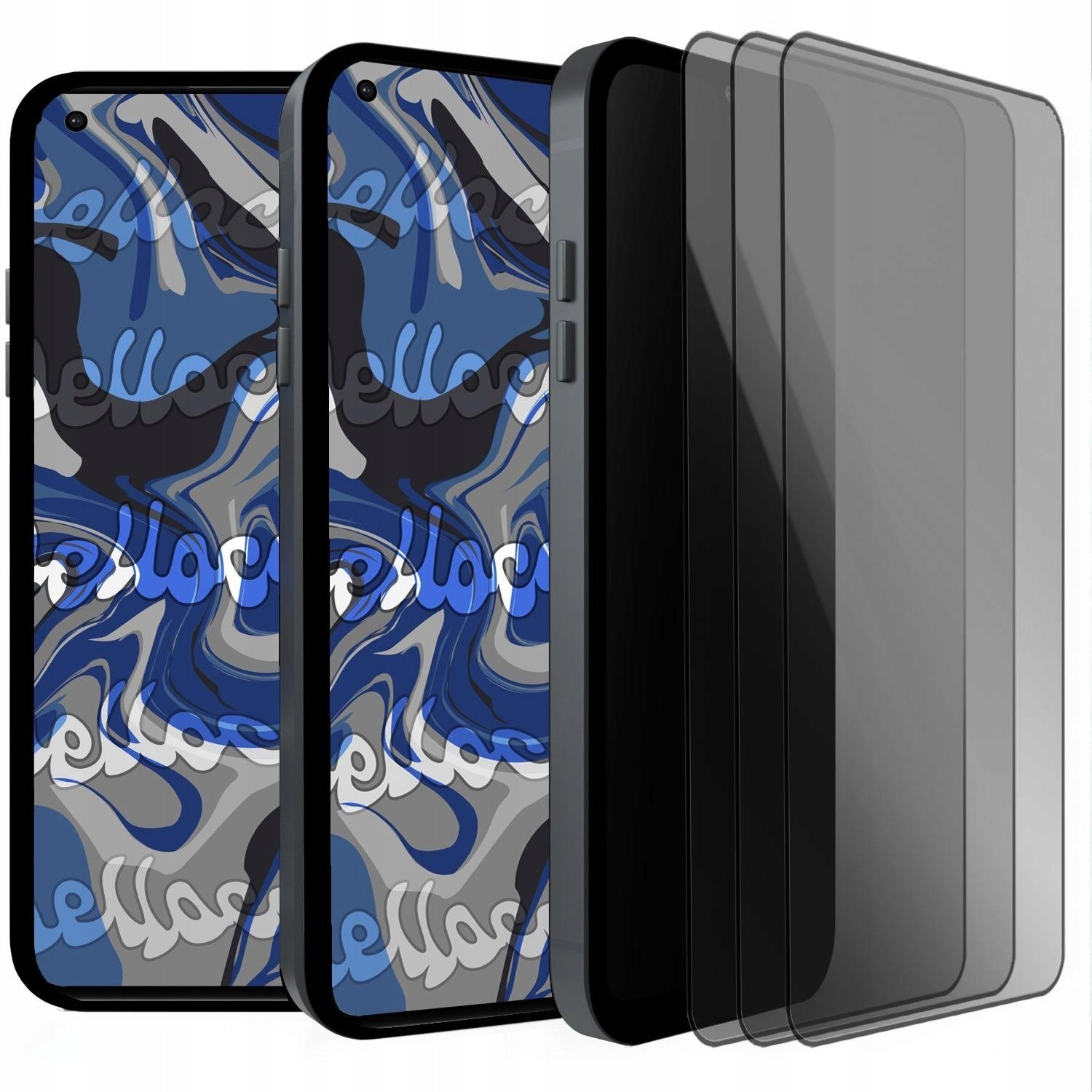 3-PAK Szkło Hartowane Do Oppo Find X5 Pro Antyszpiegowskie, Curved, Pełne