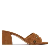 Klapki i japonki damskie - Klapki Guess FLJGU2 SUE03 Brązowy jasny - miniaturka - grafika 1