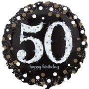 Urodziny dla dorosłych - Amscan Balon foliowy okrągły 43 cm 50-urodziny - miniaturka - grafika 1