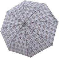 Parasole - Parasol automatyczny Carbonsteel Long w kratę szary - miniaturka - grafika 1