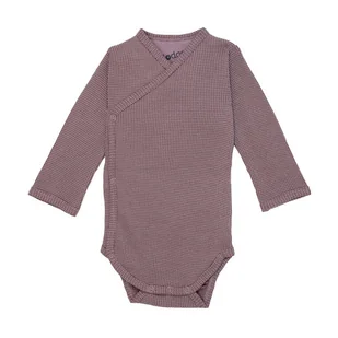 Body kopertowe niemowlęce długi rękaw bawełniane wrzosowe Ciumbelle Rose rozm. 80 - ubranko - Body dla niemowląt - miniaturka - grafika 1