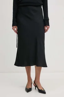 Calvin Klein spódnica kolor czarny midi rozkloszowana K20K207994 - Spódnice - miniaturka - grafika 1