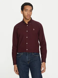 U.S. Polo Assn. Koszula MUP3247 Bordowy Regular Fit - Koszule męskie - miniaturka - grafika 1