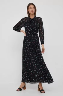 Sukienki - Emporio Armani sukienka kolor czarny maxi rozkloszowana - grafika 1