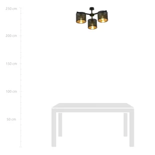 Emibig Jordan lampa sufitowa 3-punktowa czarna/złota 1144/3 1144/3 - Lampy sufitowe - miniaturka - grafika 5