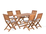 Meble ogrodowe - Shumee Shumee Zestaw ogrodowy drewniany stół i 6 krzeseł CENTO 76969 - miniaturka - grafika 1