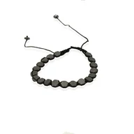 Bransolety męskie - Bransoletka koraliki w kolorze szarym EM 12 - EM Men's Accessories - miniaturka - grafika 1