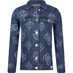 Guess Kurtka jeansowa | Regular Fit - Kurtki i płaszcze dla dziewczynek - miniaturka - grafika 1