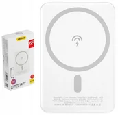 Powerbanki - Dudao bezprzewodowy power bank MagSafe 10W (5W Magsafe) 5000mAh biały K14S - miniaturka - grafika 1