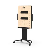 Uchwyty do monitorów - SMS Peggy One Engaged Meeting hybrydowa platforma na kółkach - miniaturka - grafika 1