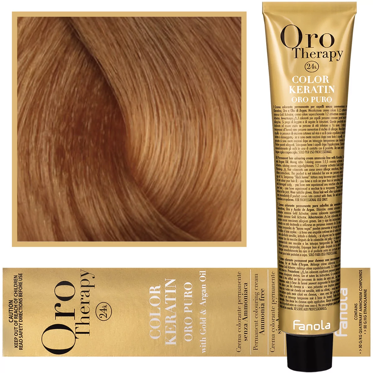 Fanola 8.3 Oro Puro Therapy Keratin Color 100 ML jasny blond złoty HC-18-34