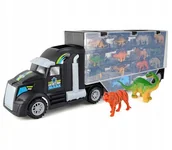 Zabawki konstrukcyjne - Tir Ciężarówka Wyrzutnia Auto Helikopter Dinozaury - miniaturka - grafika 1