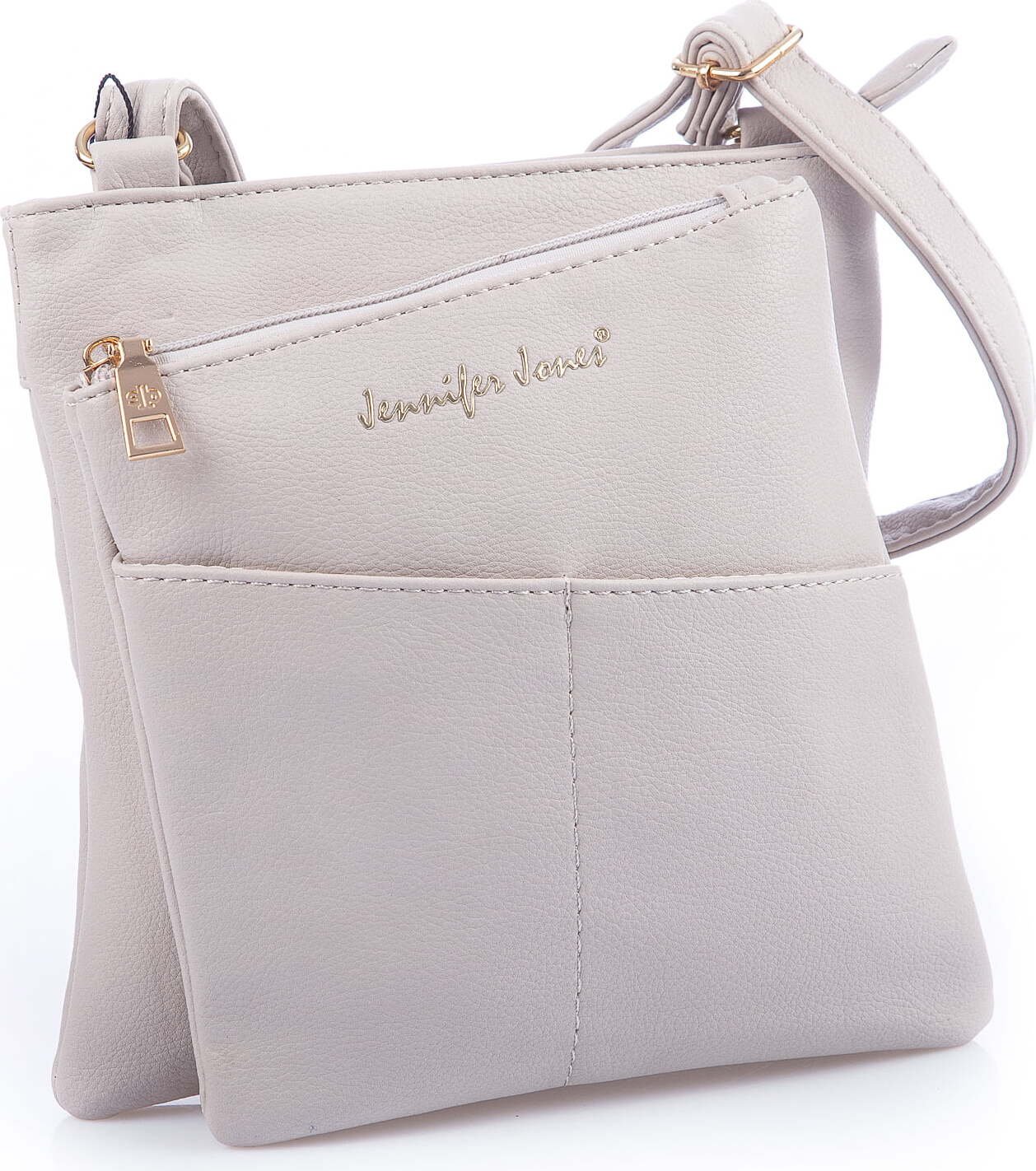 Jennifer Jones Torebka damska na ramię mała listonoszka wizytowa elegancka jasny beż