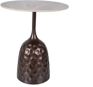 Ławy i stoliki kawowe - ŁAWA MUTTI SZARY / BRĄZ ANTYCZNY FI50X60 - miniaturka - grafika 1