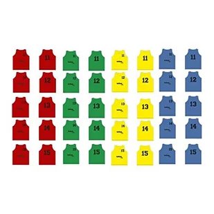 Softee Equipment Unisex_Baby Set 5 miękkie śliniaki numerowane od 11 do 15 kamizelki, czerwone, jeden rozmiar - Kurtki i płaszcze dla chłopców - miniaturka - grafika 1