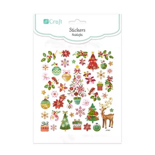 Naklejki kolorowe Święta 43szt - Ozdoby bożonarodzeniowe - miniaturka - grafika 1