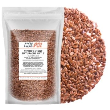 Siemię Lniane Naturalne 500g Ziarno nasiona jakość
