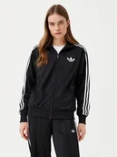 Bluzy damskie - adidas Bluza adicolor Classic Firebird JC8251 Czarny Loose Fit - miniaturka - grafika 1