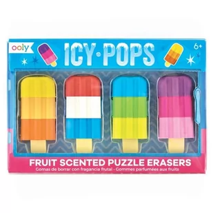 Gumki do ścierania Pachnące Lody na Patyku 4 gumki KOLOROWE BALONIKI - Przybory szkolne - miniaturka - grafika 2