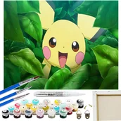 Zeszyty szkolne - Zestaw Maluj po numerach Artnico 20x30 Pikachu - miniaturka - grafika 1