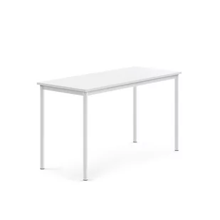 Stół SONITUS, 1400x600x760 mm, biały laminat, biały - Meble do szkół i przedszkoli - miniaturka - grafika 1