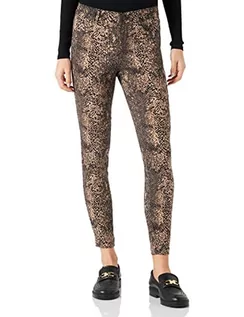 Legginsy - Vero Moda Vmnala HW Legginsy Wvn Btq Ptt Legginsy damskie, Srebrny Mink/Aop: Nala, S wąska talia - grafika 1