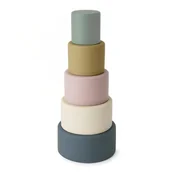 Kubki dla dzieci - Nuuroo silikonowa wieża kubeczkowa układanka 3w1 Stable Tower Multi - miniaturka - grafika 1