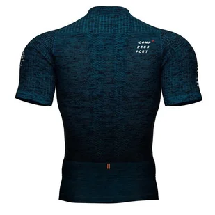COMPRESSPORT Koszulka kompresyjna do biegania TRAIL POSTURAL SS TOP 2020 niebieska - Koszulki sportowe męskie - miniaturka - grafika 2