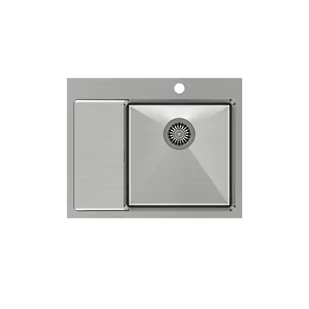 QUADRON RUSSEL 116 stal szczotkowana INOX komora PRAWA - Zlewozmywaki - miniaturka - grafika 1