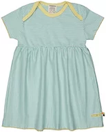 Sukienki - loud + proud Dziewczęca sukienka w paski organiczna bawełniana, zielony (miętowy mint), 74/80 cm - miniaturka - grafika 1