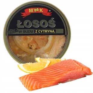 MK ŁOSOŚ W OLEJU Z CYTRYNĄ Konserwowy Puszka Olej Ryba Konserwa 160G Miękka - Konserwy i dania rybne MK ŁOSOŚ W OLEJU Z CYTRYNĄ Konserwowy Puszka Olej Ryba Konserwa 160G Miękka - Konserwy i dania rybne - miniaturka - grafika 1