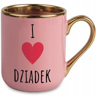 Kubki - Kubek Elegant Różowo-Złoty I LOVE DZIADEK Na Prezent Wiele Wzorów - miniaturka - grafika 1