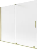 Parawany nawannowe - Mexen Velar parawan nawannowy 2-skrzydłowy rozsuwany 180 x 150 cm, szron, złoty szczotkowany - 896-180-000-31-55 - miniaturka - grafika 1