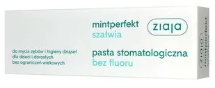 Ziaja Mintperfekt Pasta do zębów szałwia bez fluoru 75 ml 7058988 - Pasty do zębów - miniaturka - grafika 1