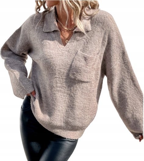 SHEIN SWETER DAMSKI CZARNY Z DŁUGIM RĘKAWEM 36 VŹU