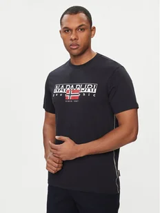 Napapijri T-Shirt S-Aylmer NP0A4HTO Czarny Regular Fit - Koszulki męskie - miniaturka - grafika 1