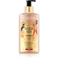 Balsamy i kremy do ciała - Eveline Brazilian Body Shimmer do ciała ze złotym pyłkiem 5w1 do każdej karnacji 150ml - miniaturka - grafika 1
