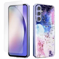 Etui i futerały do telefonów - ORYGINALNE ETUI GOLD GLAM GLAMOUR SAMSUNG A15 + SZKŁO 9H kosmos galaktyka - miniaturka - grafika 1