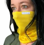 Czapki i chusty sportowe damskie - NANO szalik wielofunkcyjny (z kieszenią filtracyjną) .M .żółty - miniaturka - grafika 1